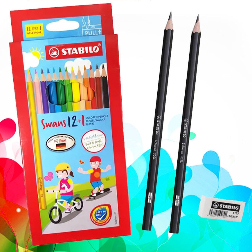 STABILO Stationery Set  Back-to-School 13 Colour Pencils Value Set