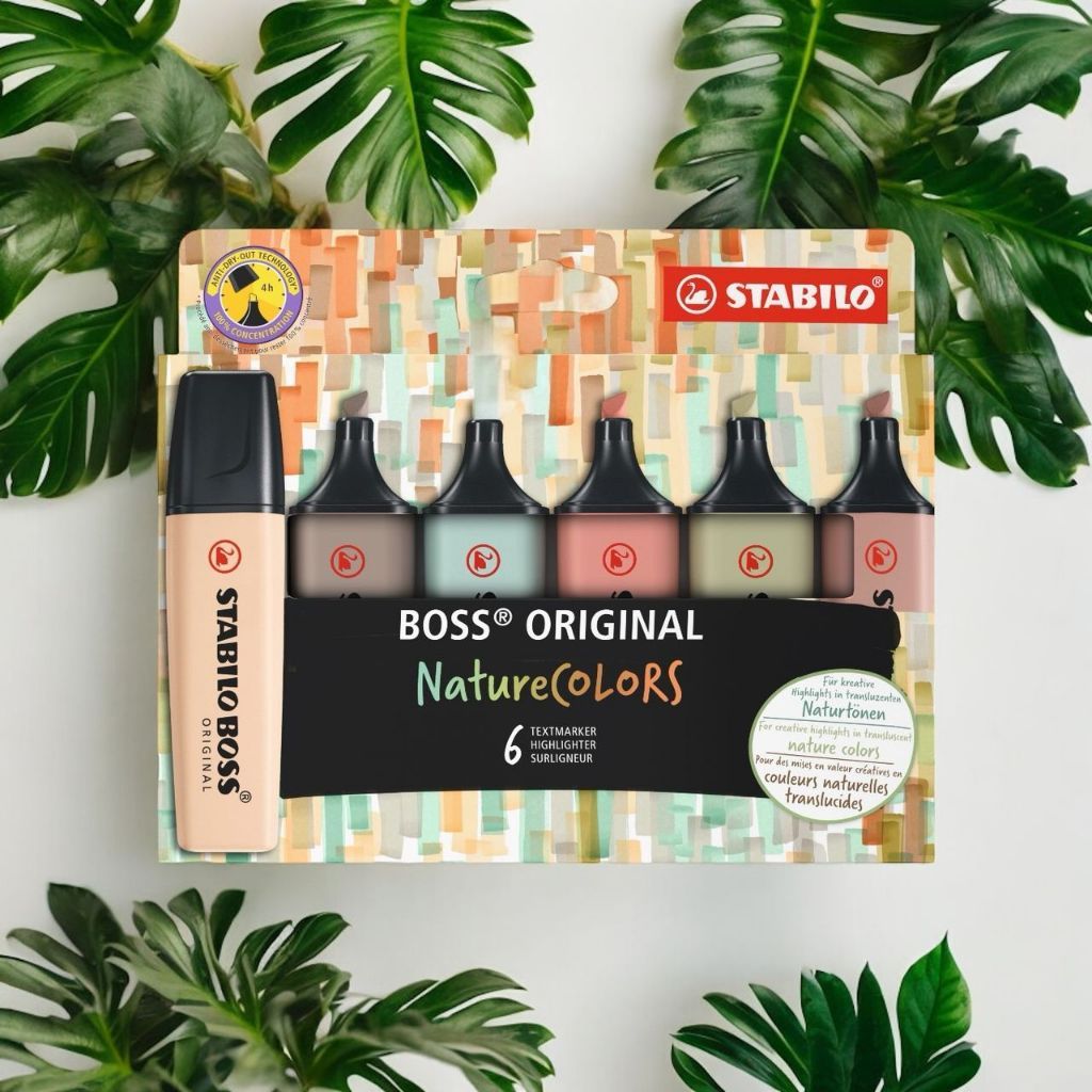 STABILO Highlighter BOSS ORIGINAL NatureCOLORS - Wallet of 6
