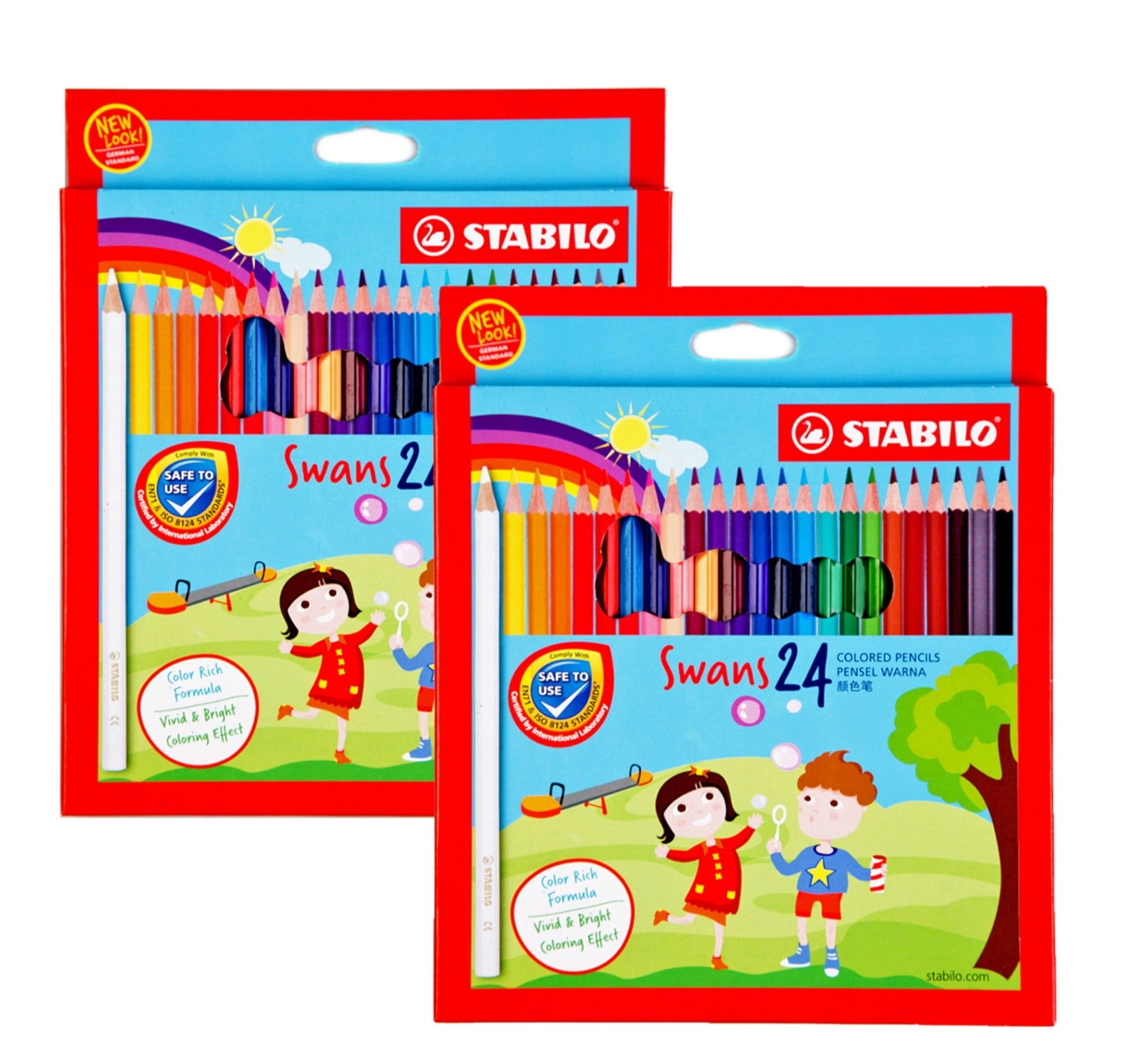 STABILO Swans [Twin Pack] Colored Pencils 24 Colours