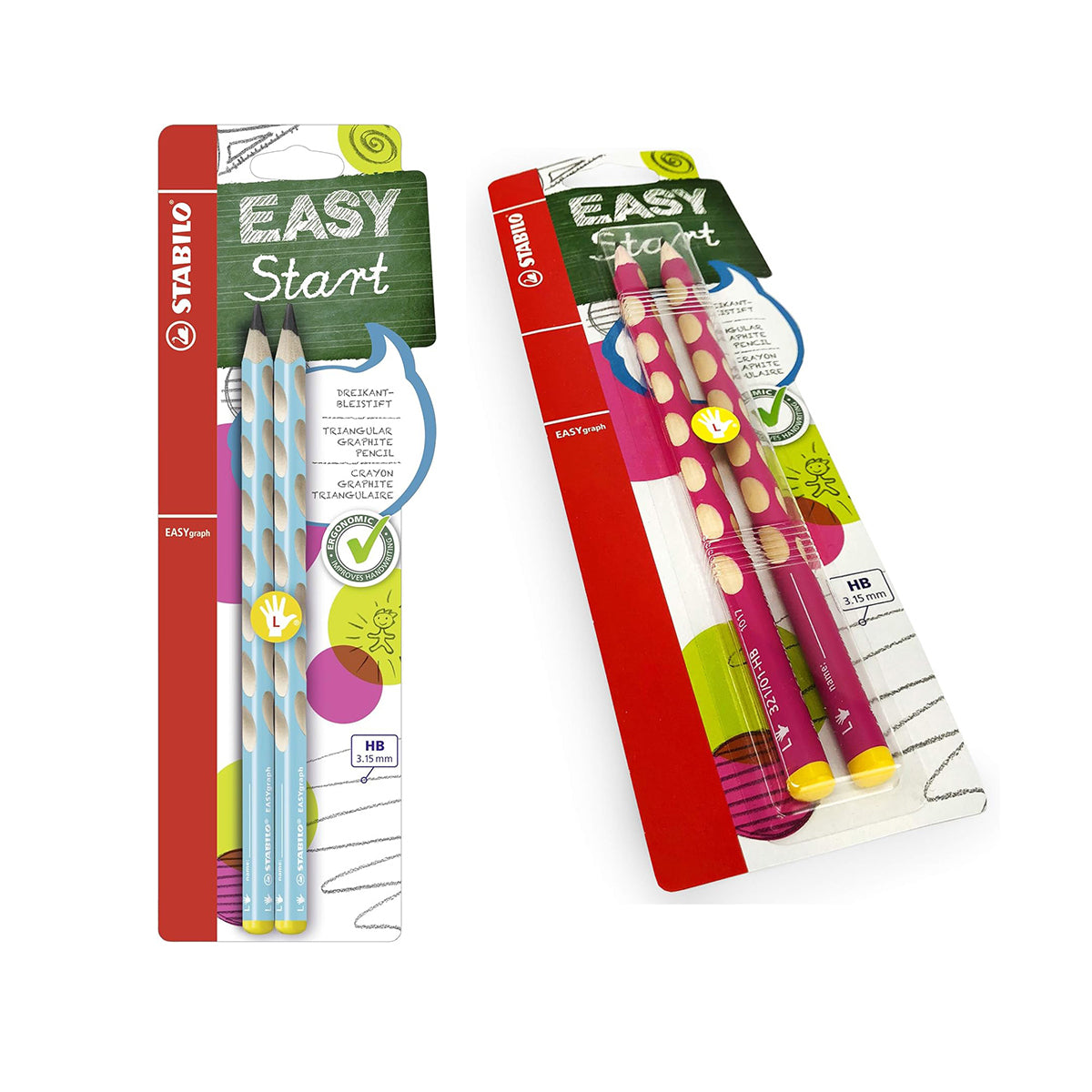 STABILO Easygraph Handwriting Pencils - HB - Left Handed