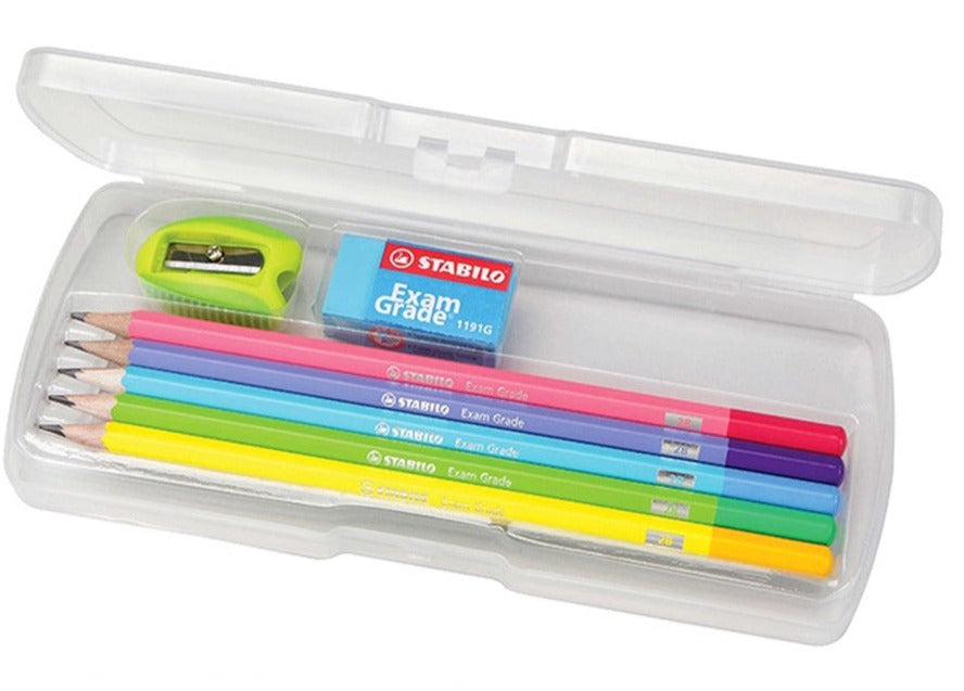 STABILO Stationery Colourful Exam Kit Set with 2B Writing Pencils, Dust Free Eraser, Sharpener, Ruler | Value Set