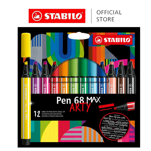 Premium felt-tip pen with chisel tip STABILO Pen 68 MAX - Schwan