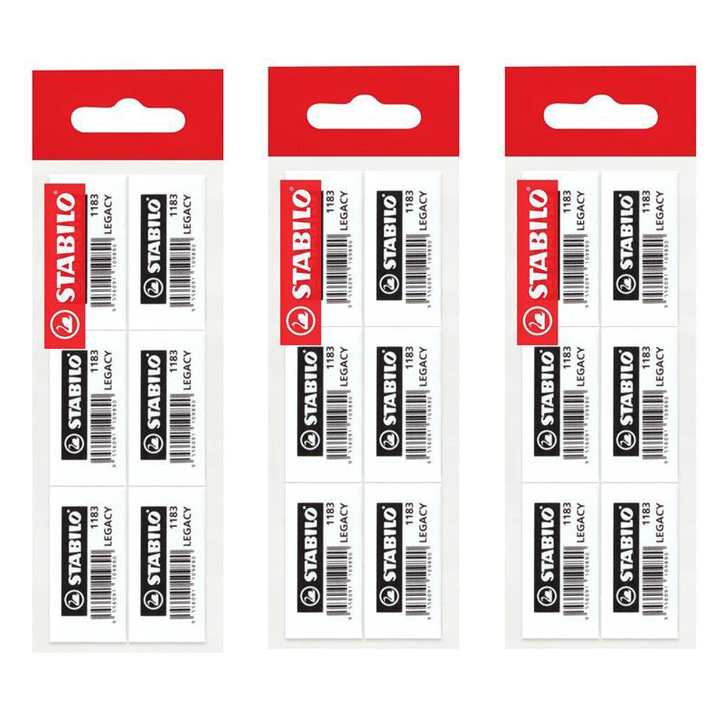 STABILO 3 Pack of 1183 Legacy Small Eraser