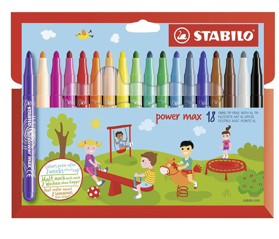 STABILO Power Max Extra-Thick Fibre-Tip Pen - Set of 12/18 colours Thumbnail