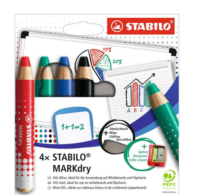 STABILO MARKdry for whiteboard - Set of 4