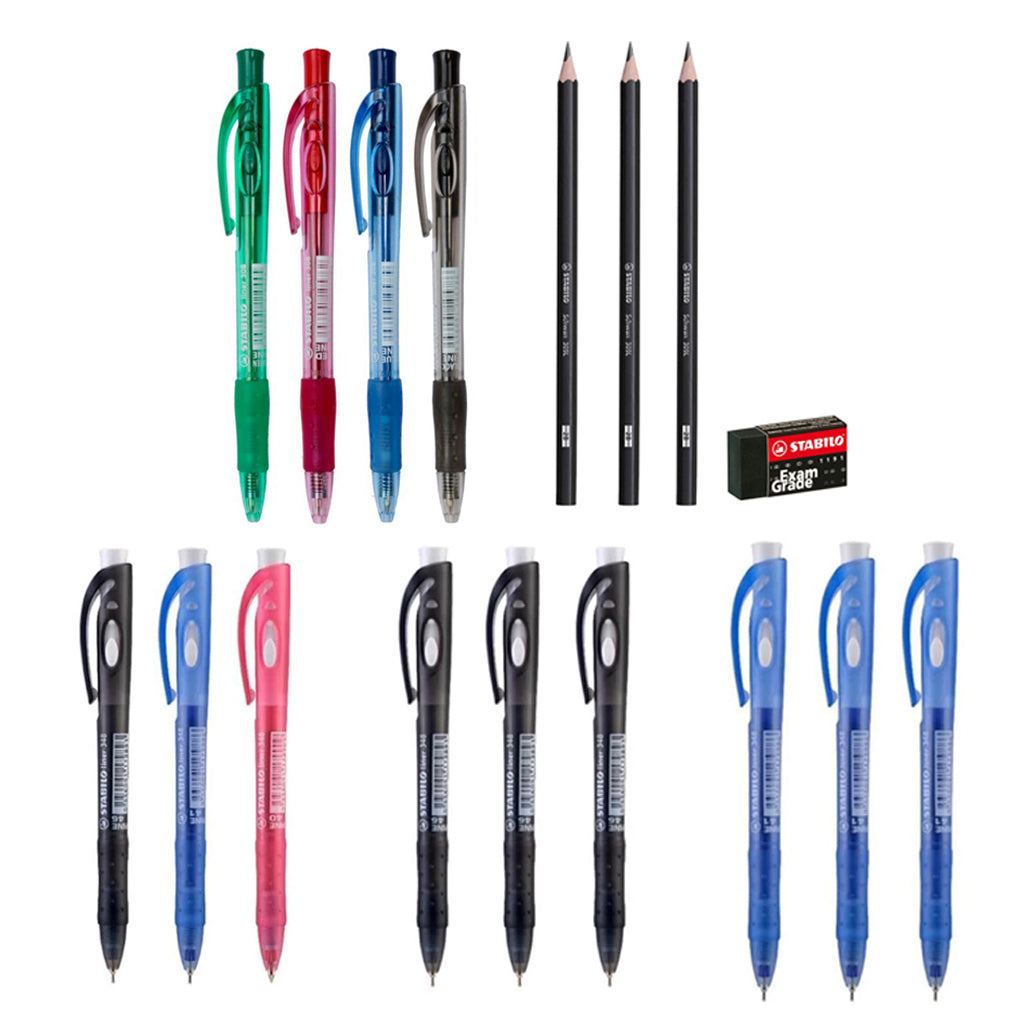 STABILO Value Pack Singapore | Back to School Stationery Set | Exam Grade 2B Pencil & Pen Set