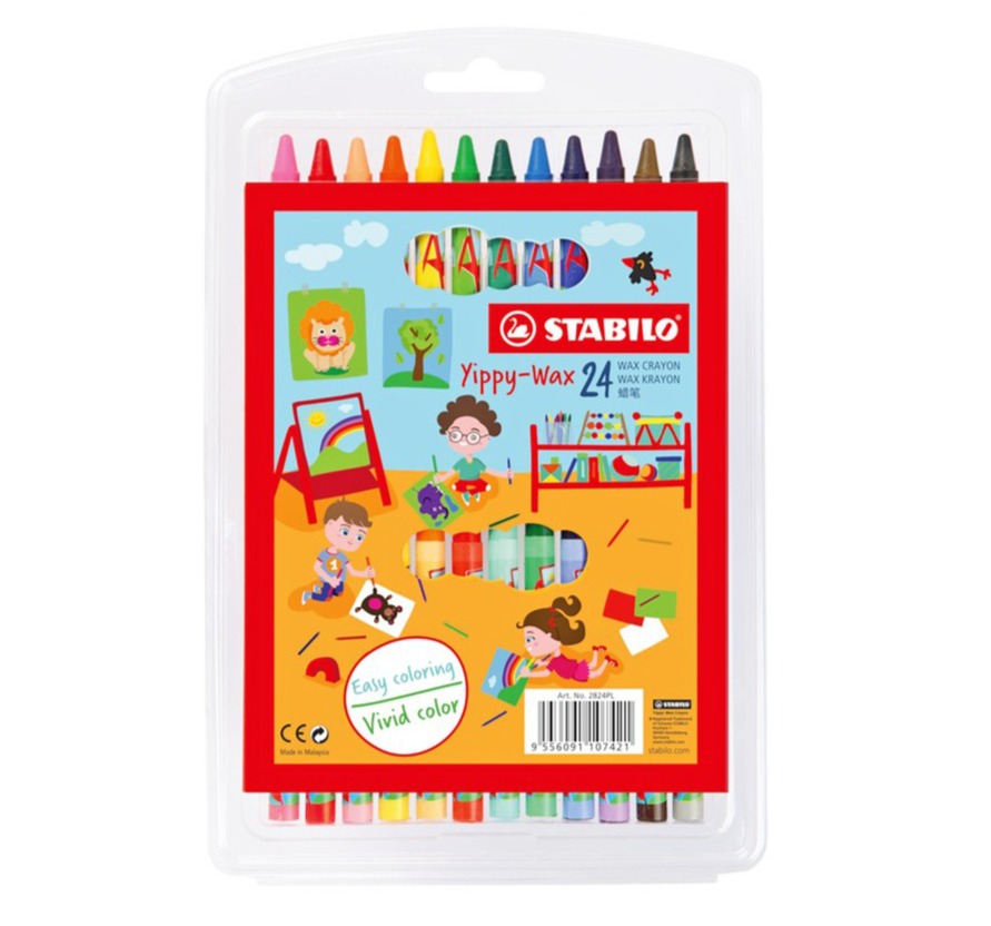 STABILO Child-friendly Yippy-Wax Crayons - Set of 12/24