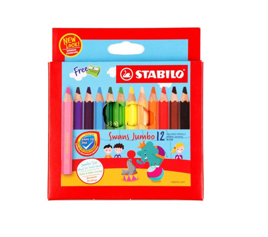 STABILO Swans Jumbo Coloured Pencils (Box of 12pcs/24pcs)