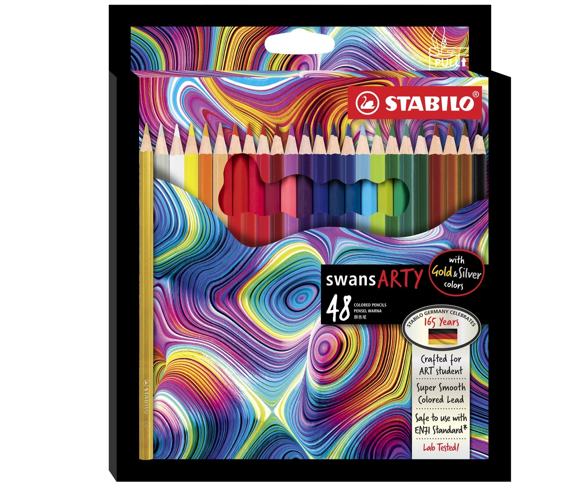 STABILO swans ARTY Coloured Pencils with Gold & Silver colors