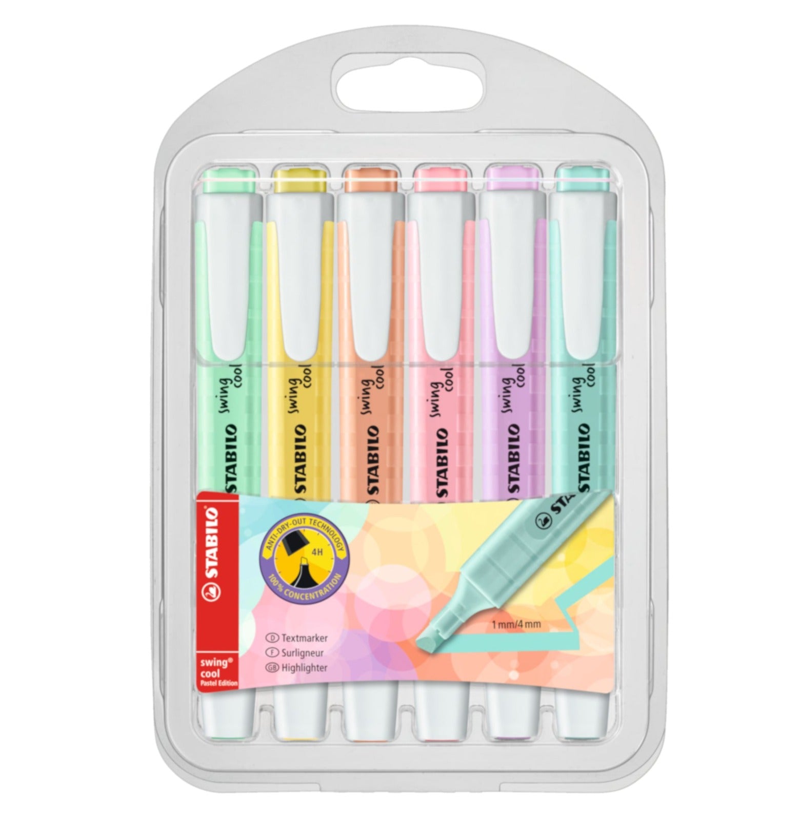 STABILO Swing Cool Pastel Highlighter 6pcs (New Edition) - Schwan-STABILO -Most colourful Stationery Shop