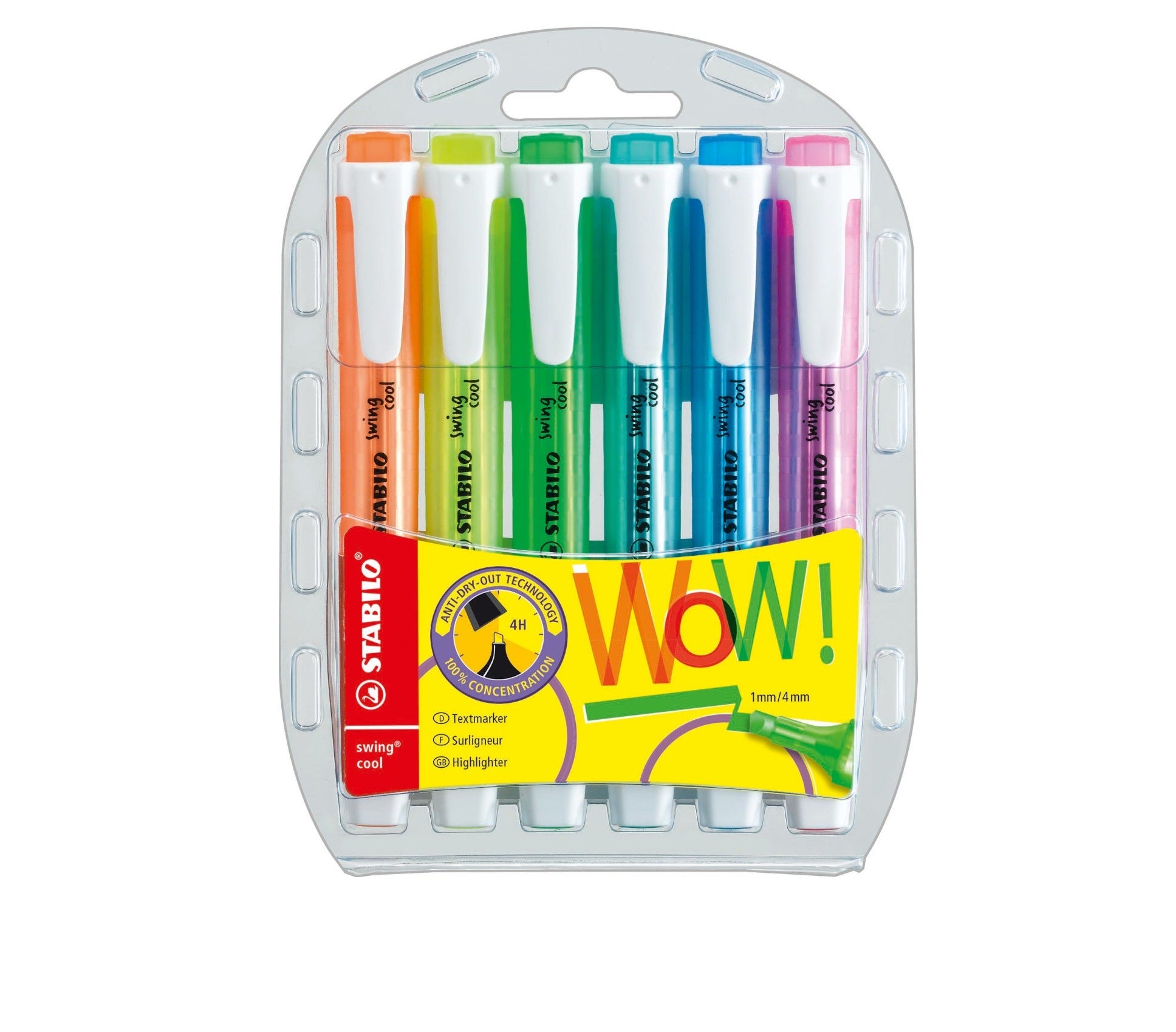 STABILO Swing Cool Highlighter - Set of 6 - Schwan-STABILO -Most colourful Stationery Shop
