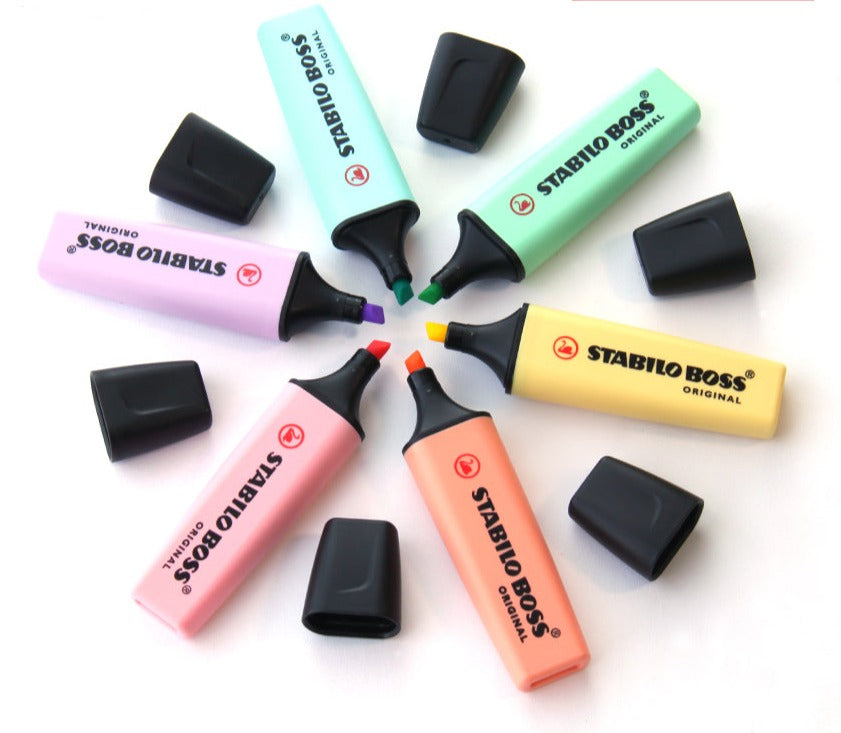 STABILO BOSS ORIGINAL Pastel Highlighter Pen and Text Marker - Set of 6 - Schwan-STABILO -Most colourful Stationery Shop