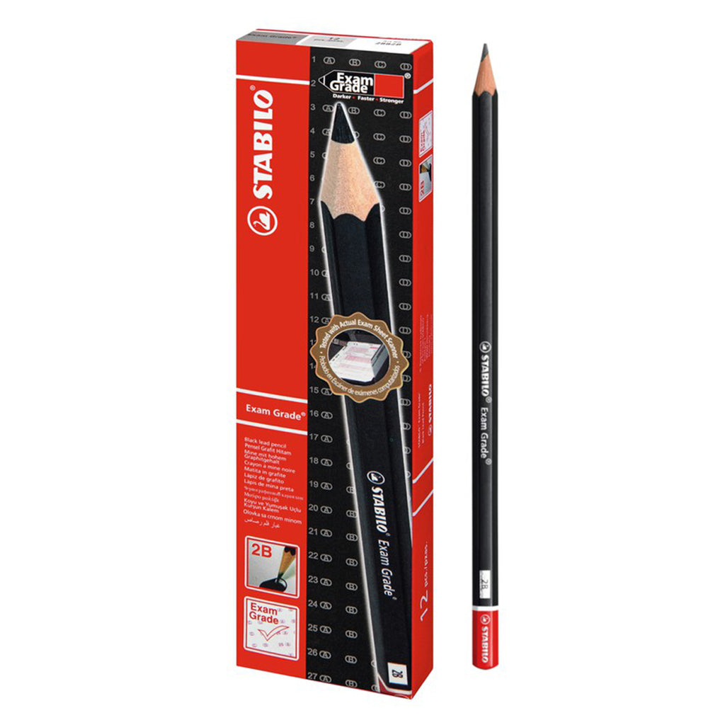 STABILO Exam Grade Blacklead 2B Pencils - Box of 12 - Schwan-STABILO -Most  colourful Stationery Shop